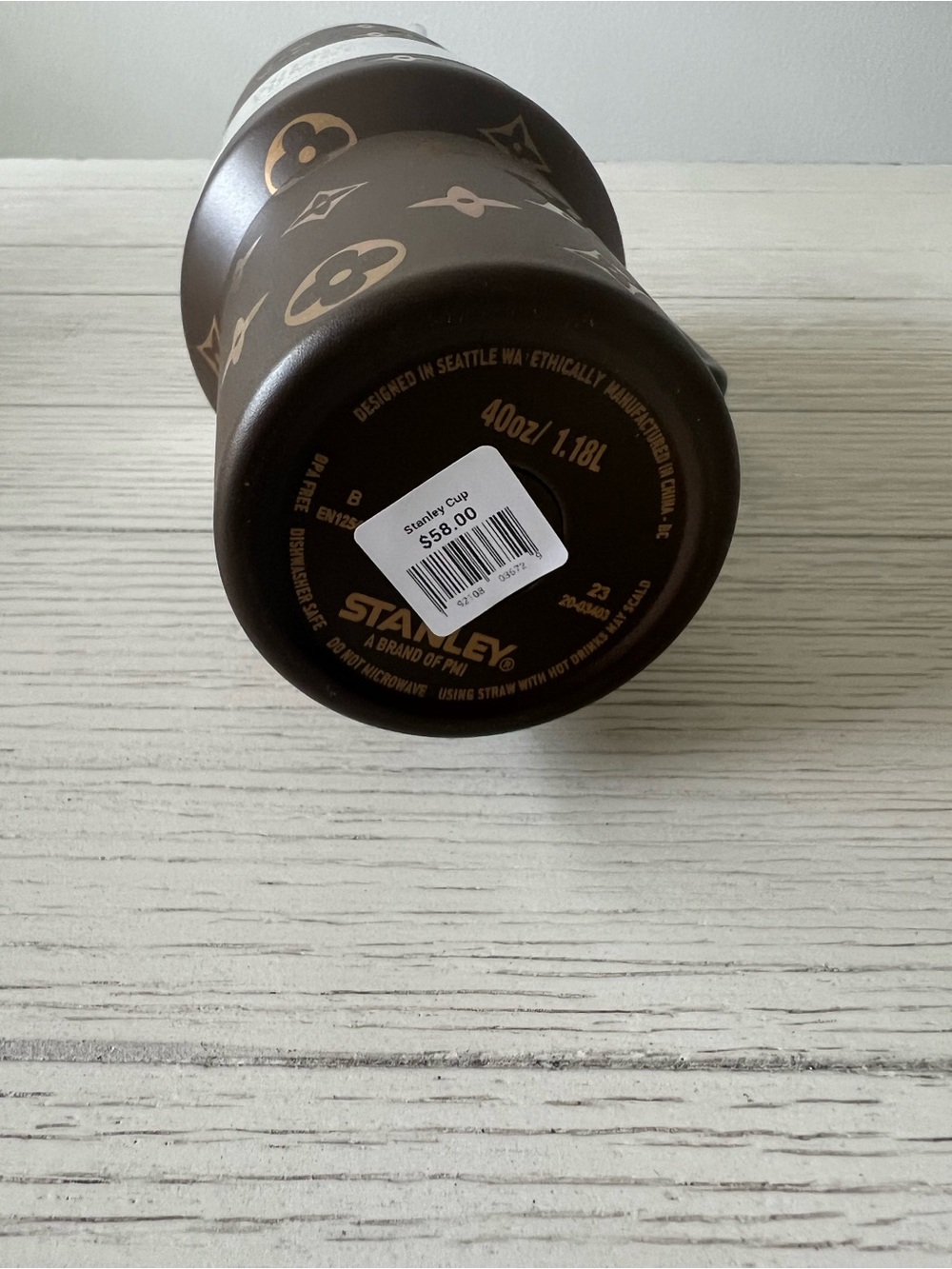 NWT Stanley x LV Monogram Quencher Tumbler - Brown & Gold - Picture 5 of 5